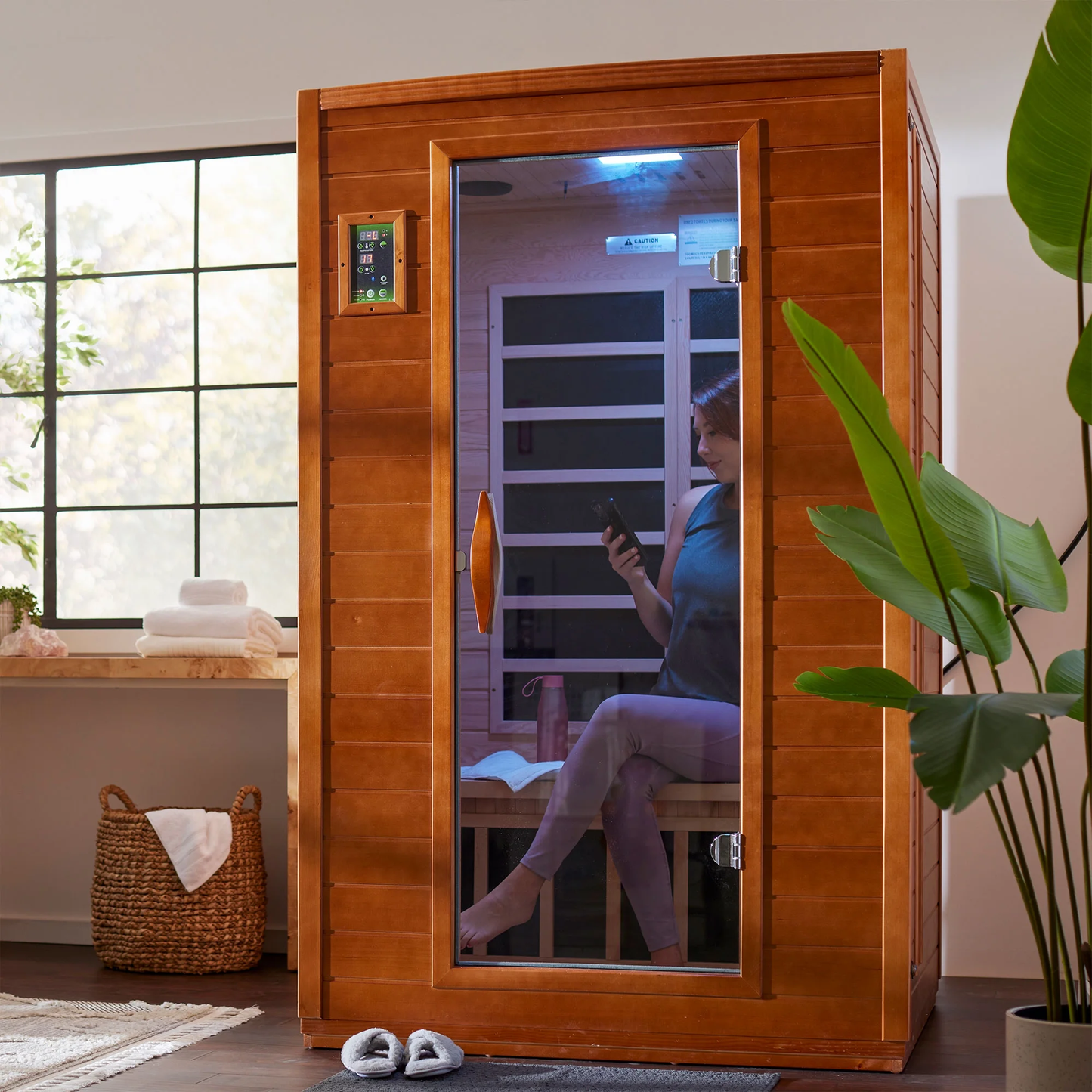 Andora 2-Person Low EMF FAR Infrared Sauna, Canadian Hemlock