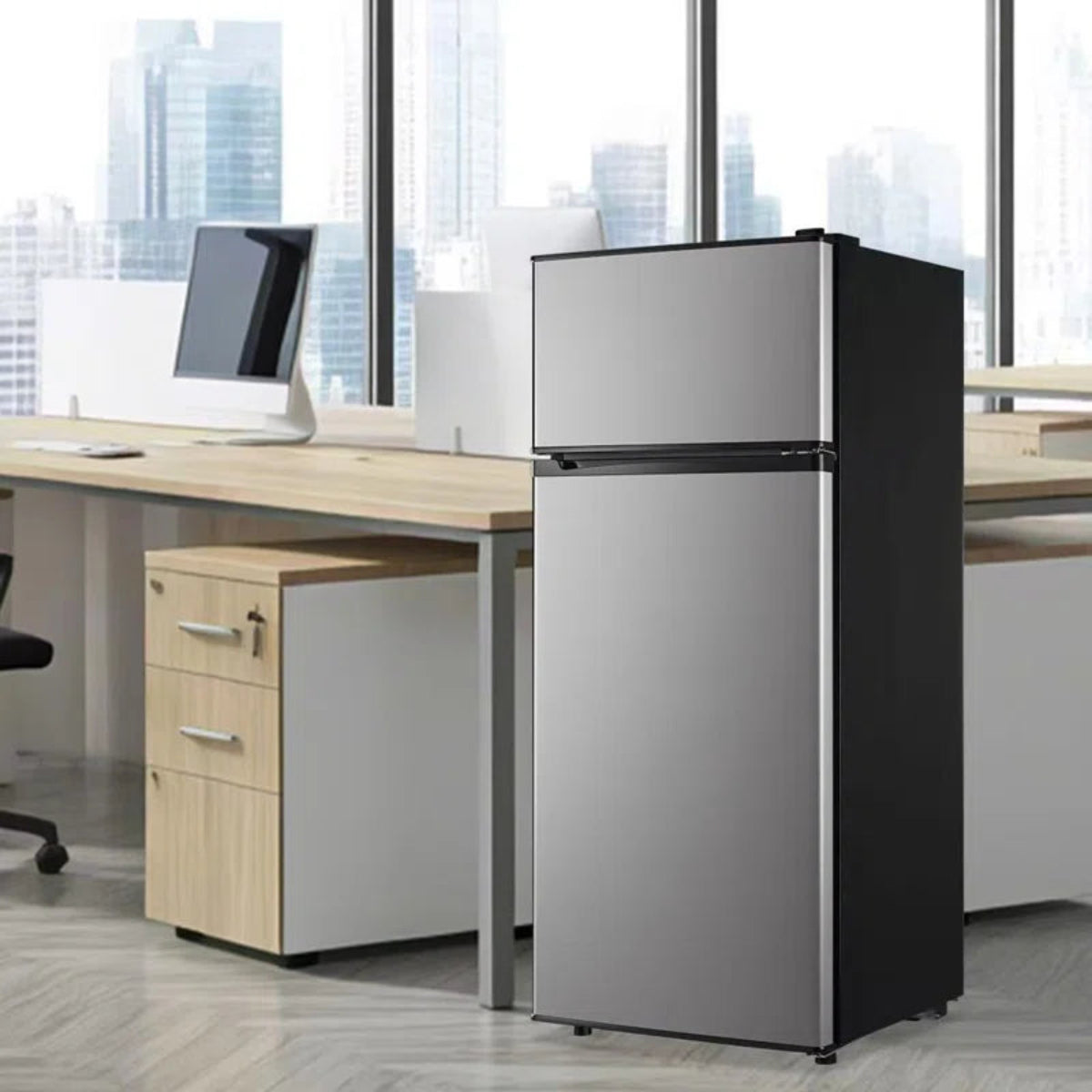 4.5 Cu.Ft Mini Fridge with Freezer Mini Fridge with Adjustable Shelves Small Refrigerator with 2-Door for Home, Kitchen, Office and Bedroom