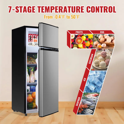 4.5 Cu.Ft Mini Fridge with Freezer Mini Fridge with Adjustable Shelves Small Refrigerator with 2-Door for Home, Kitchen, Office and Bedroom