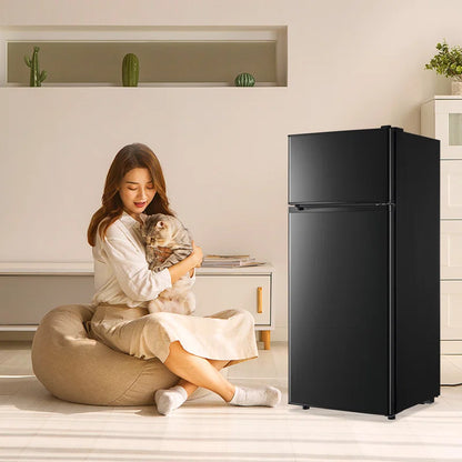 4.5 Cu.Ft Mini Fridge with Freezer Mini Fridge with Adjustable Shelves Small Refrigerator with 2-Door for Home, Kitchen, Office and Bedroom