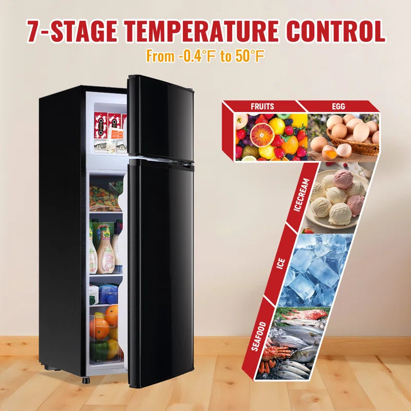 4.5 Cu.Ft Mini Fridge with Freezer Mini Fridge with Adjustable Shelves Small Refrigerator with 2-Door for Home, Kitchen, Office and Bedroom
