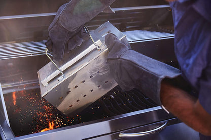 Stainless Steel PRO 605 Charcoal Professional BBQ Grill - PRO605CSS - Professional Style Charcoal Barbecue Grill, Full Size Cart Model Charcoal BBQ, Smoker Charcoal BBQ